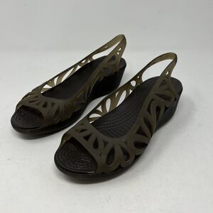 CROCS Women's Sandals in Olive and Black